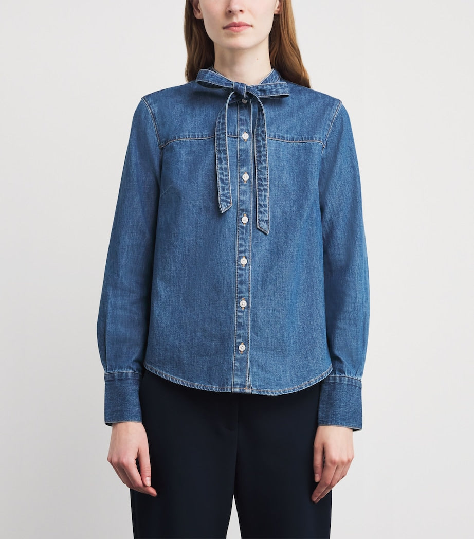 Veronica Beard Blue Gabby Denim Shirt