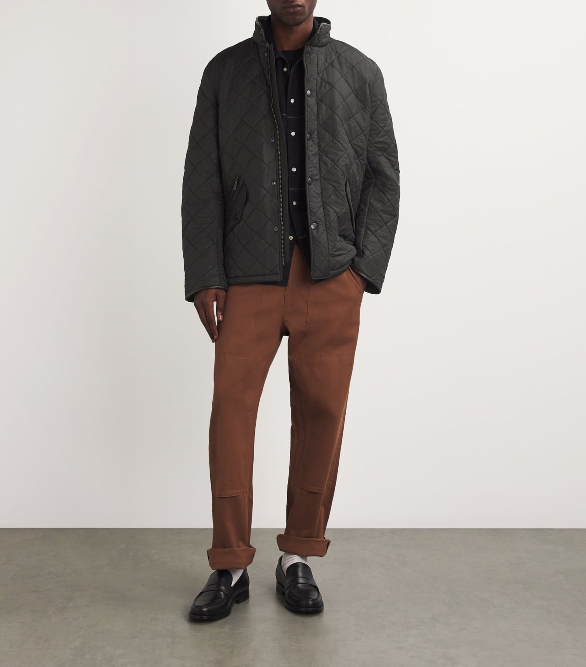 Barbour Black Quilted Powell Jacket