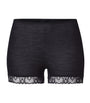 Hanro Black Wool-Silk Woolen Lace Boyleg Briefs