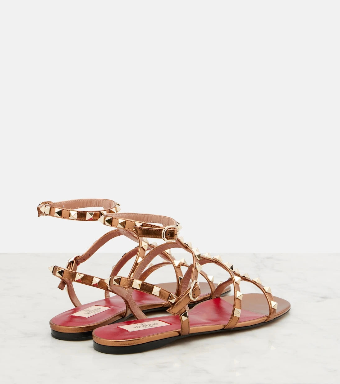 Valentino Garavani - Rockstud metallic leather sandals
