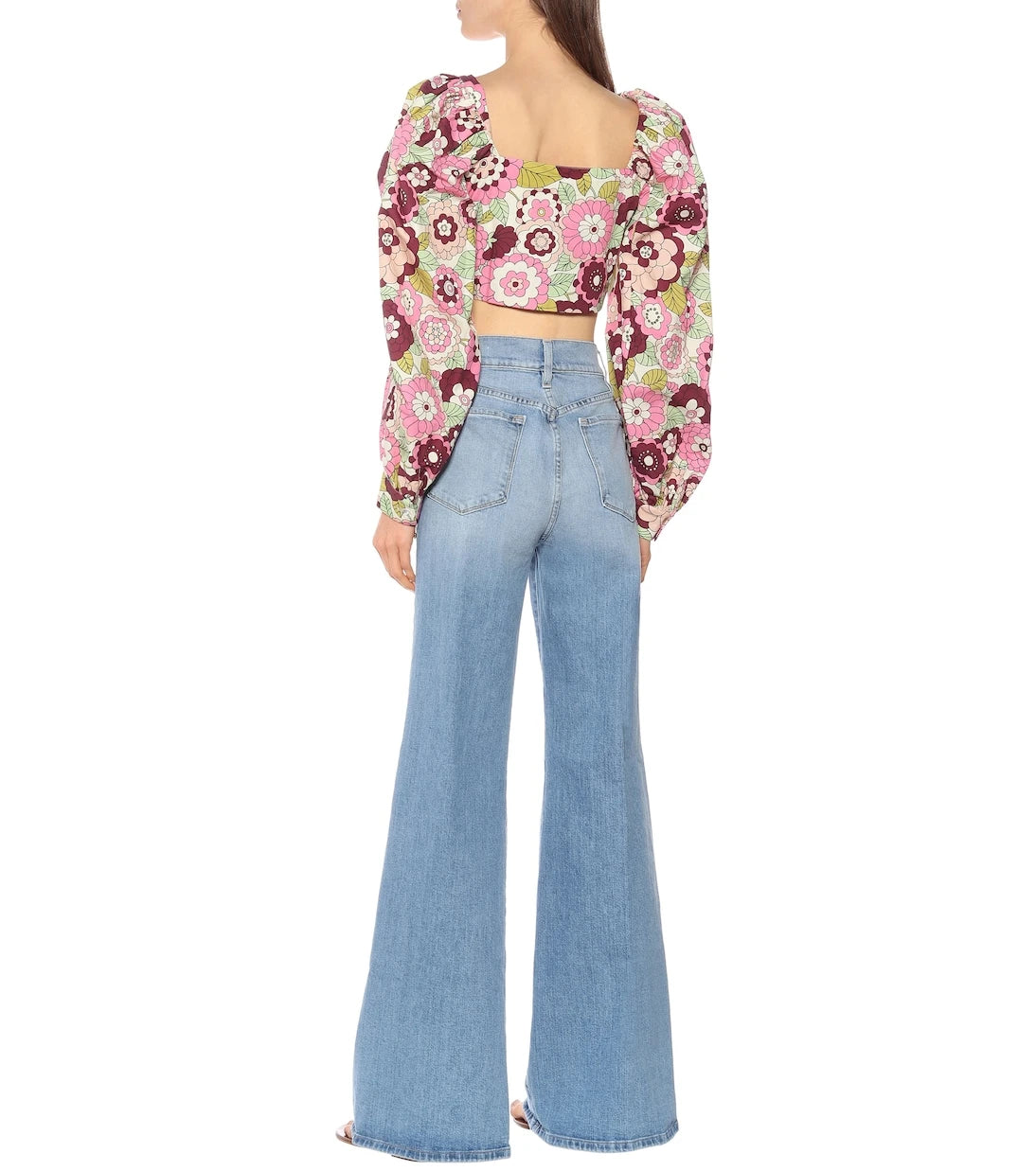 Dodo Bar Or - Floral cotton crop top
