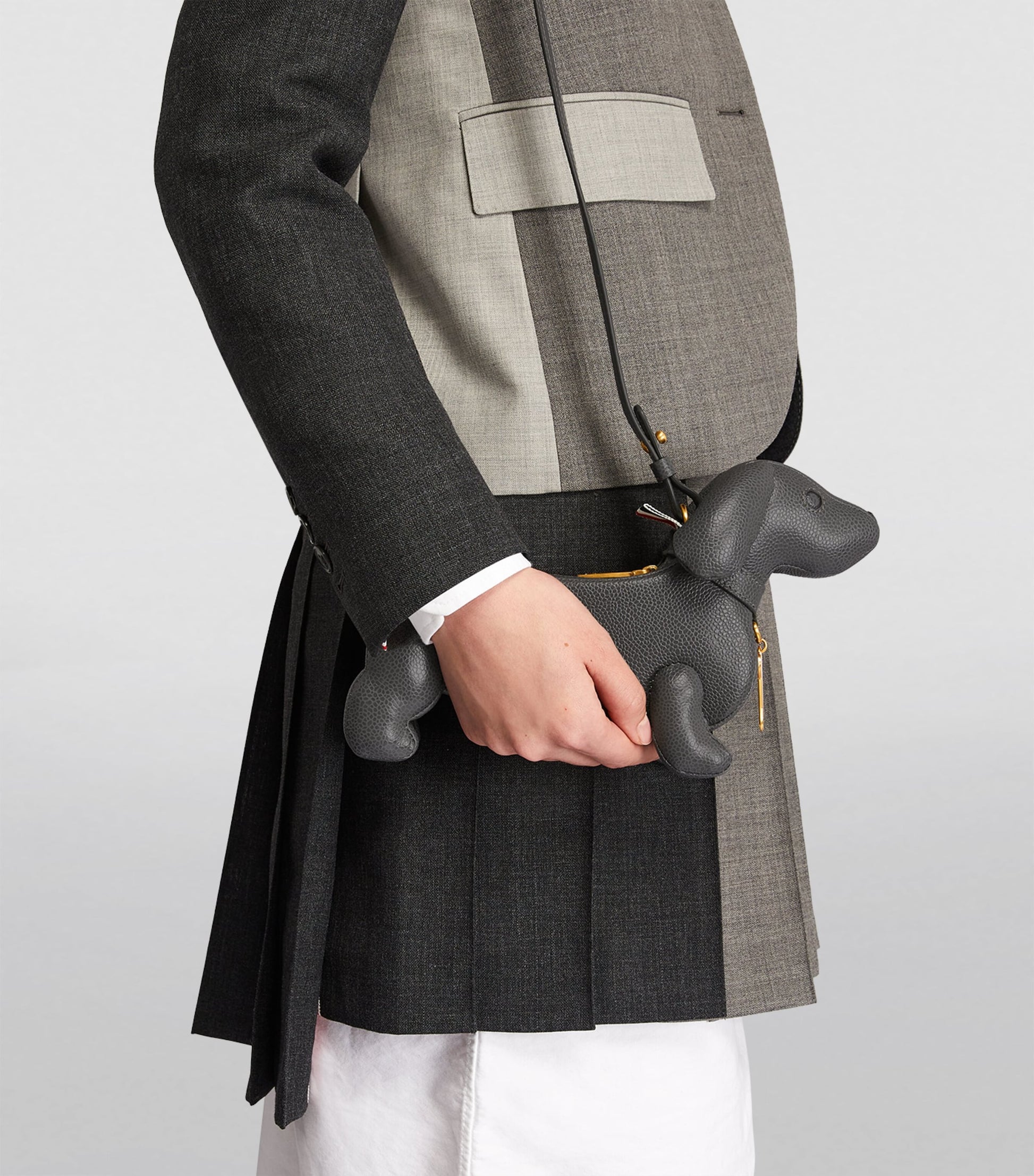 Thom Browne Grey Mini Hector Cross-Body Bag