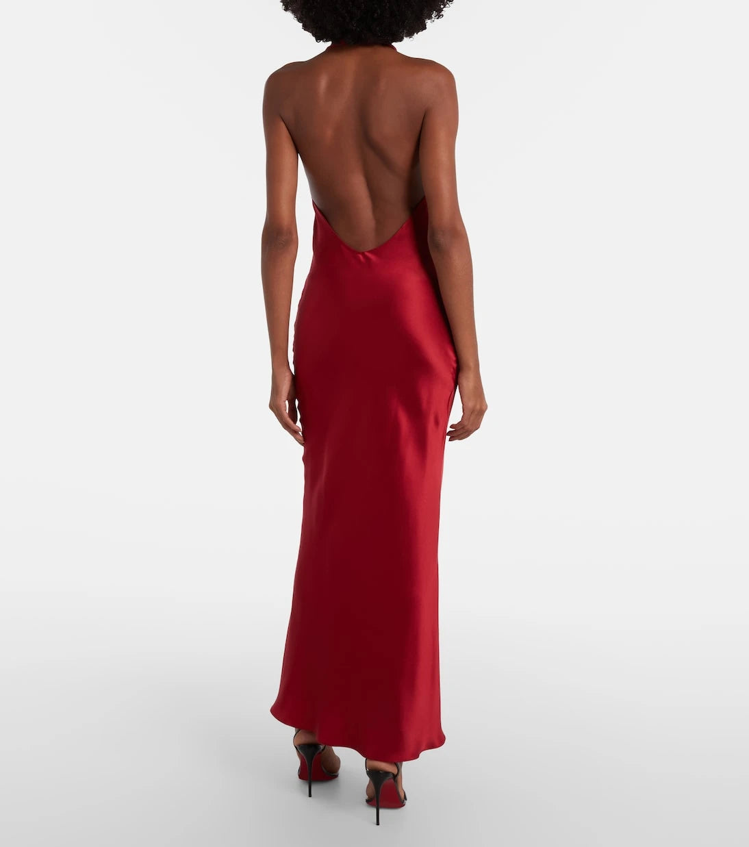 The Sei - Draped halterneck silk satin gown