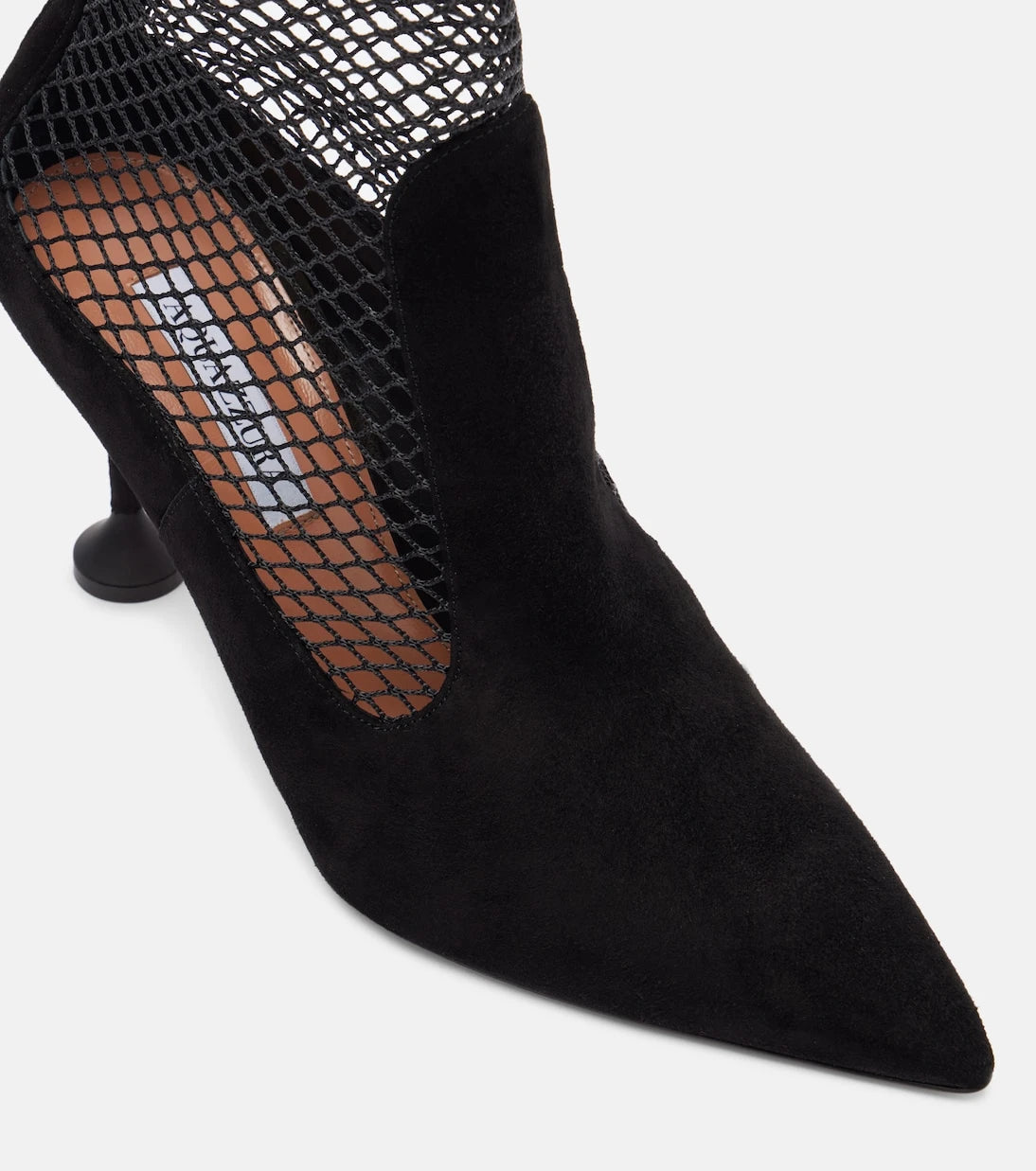 Aquazzura - Dawn 85 suede and mesh ankle boots