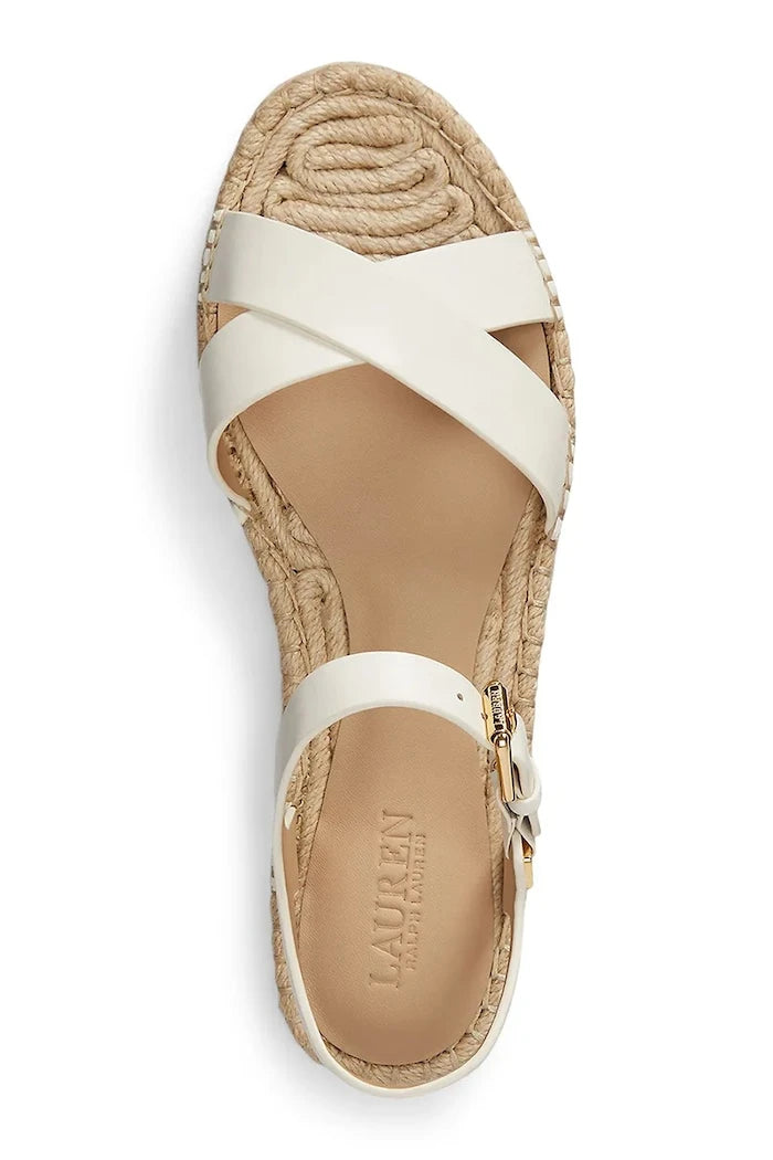 Lauren Ralph Lauren kadın deri espadril Emeryn