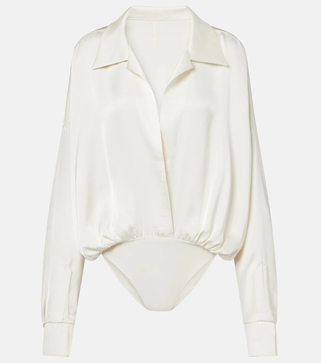 Norma Kamali - Oversized satin bodysuit