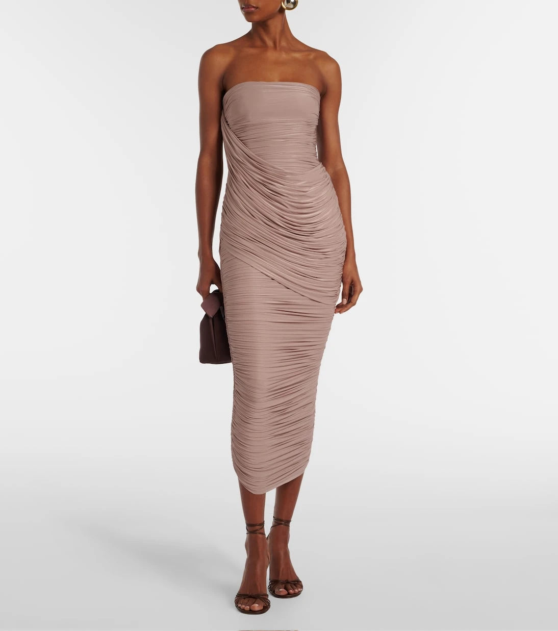 Alex Perry - Draped jersey bustier dress