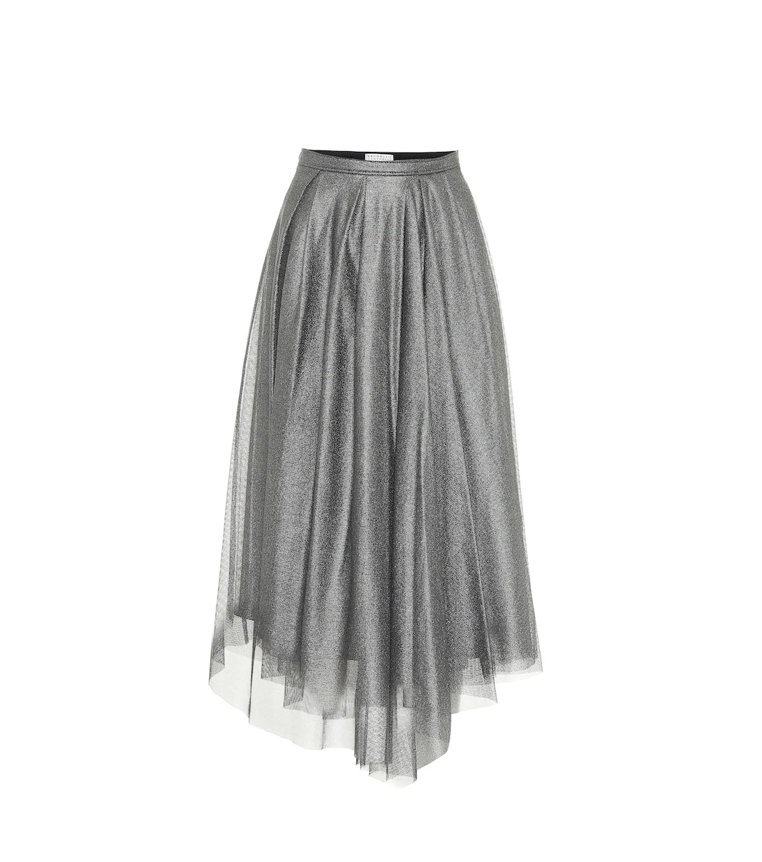 Brunello Cucinelli - Cotton-blend lamé midi skirt