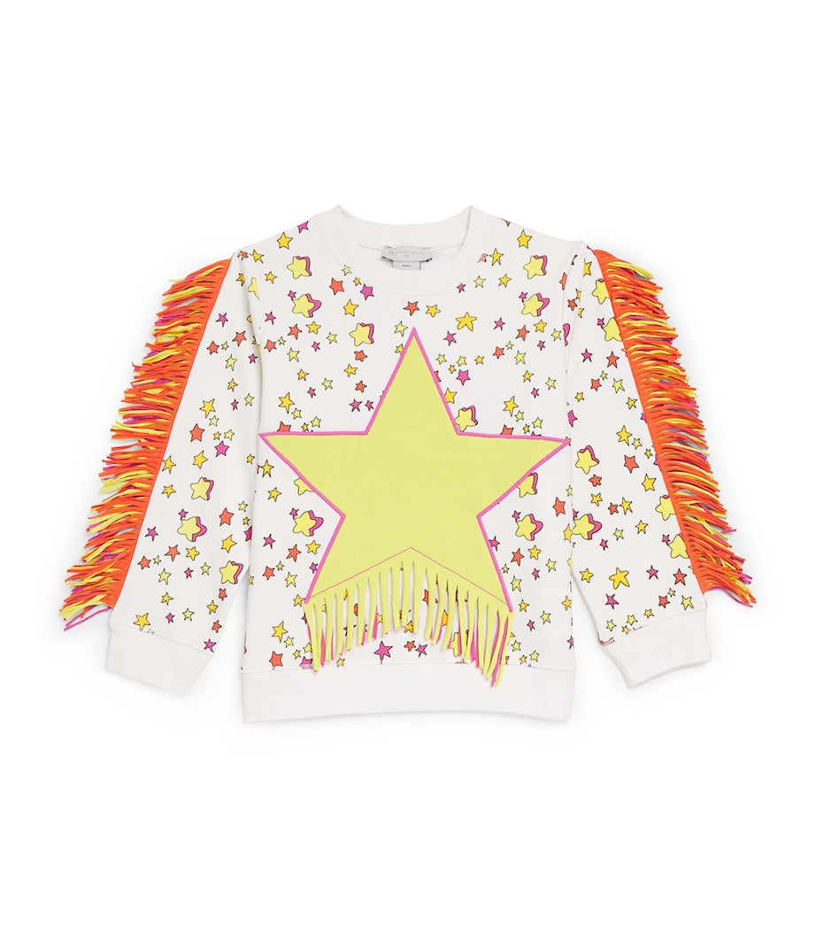 Stella McCartney Kids Star Print Fringe-Detail Sweatshirt (3-14 Years)