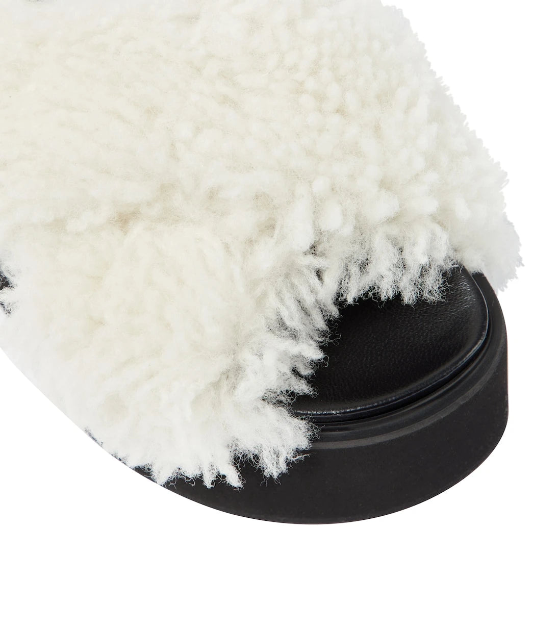 Marni - Shearling-trimmed leather sandals