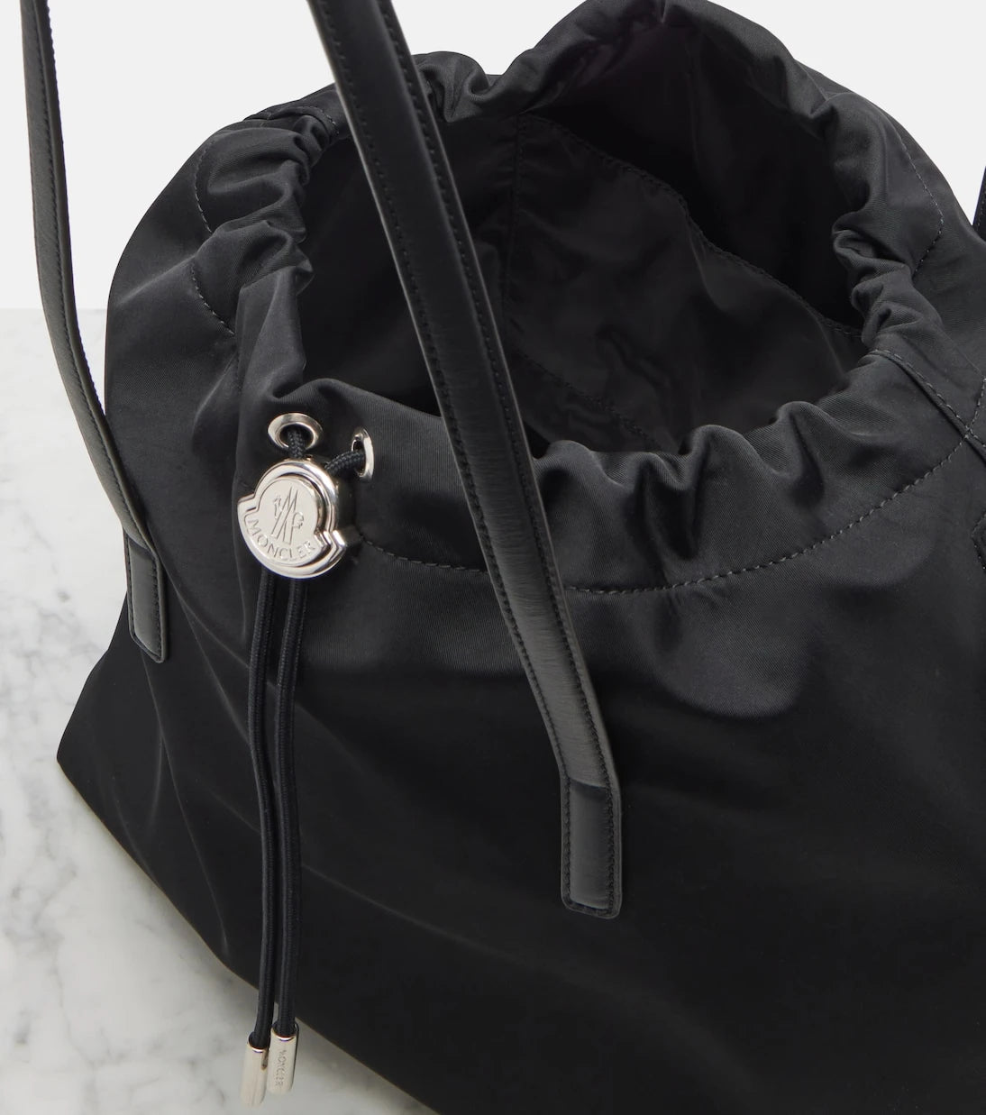 Moncler - New Trick leather-trimmed tote bag