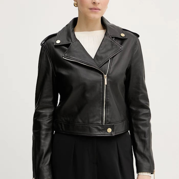 Armani Exchange рокерско яке дамско кожено