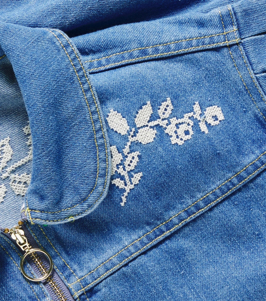 C'era Una Volta - Jacky işlemeli denim bomber ceket