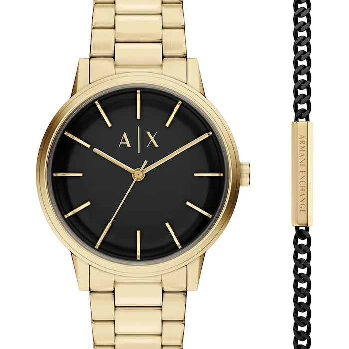 Armani Exchange Erkek Saat ve Bileklik Seti Cayde