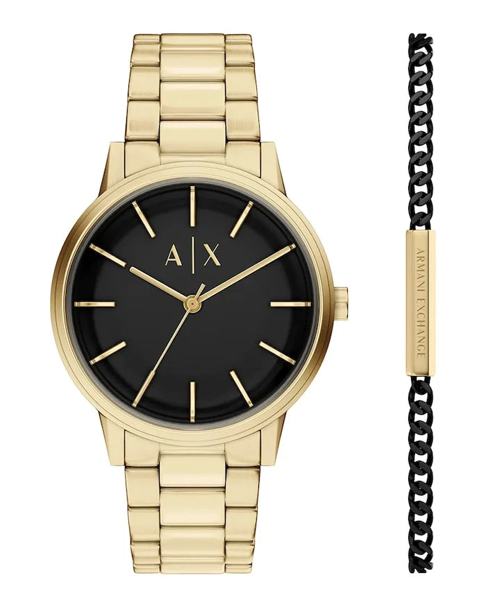 Armani Exchange Erkek Saat ve Bileklik Seti Cayde