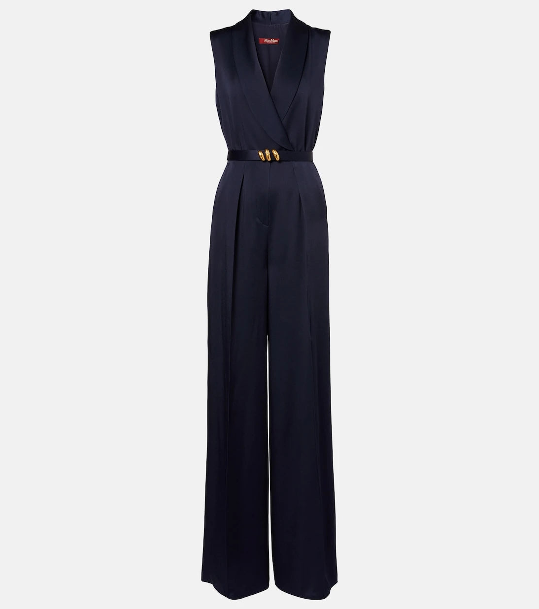 Max Mara - Elegante belted satin jumpsuit