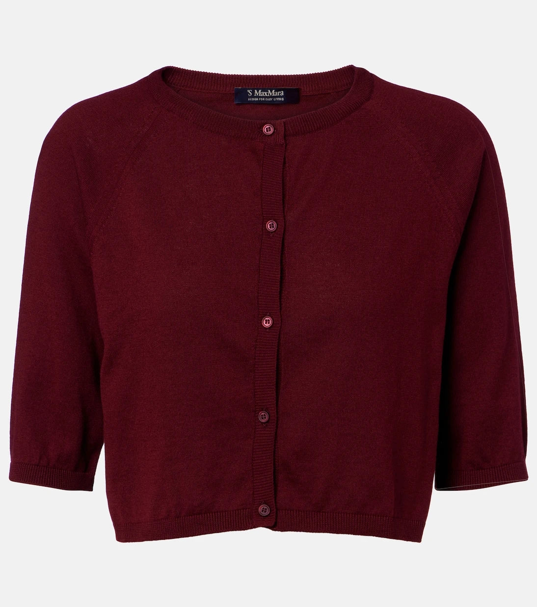 'S Max Mara - Cropped cotton, silk, and cashmere cardigan