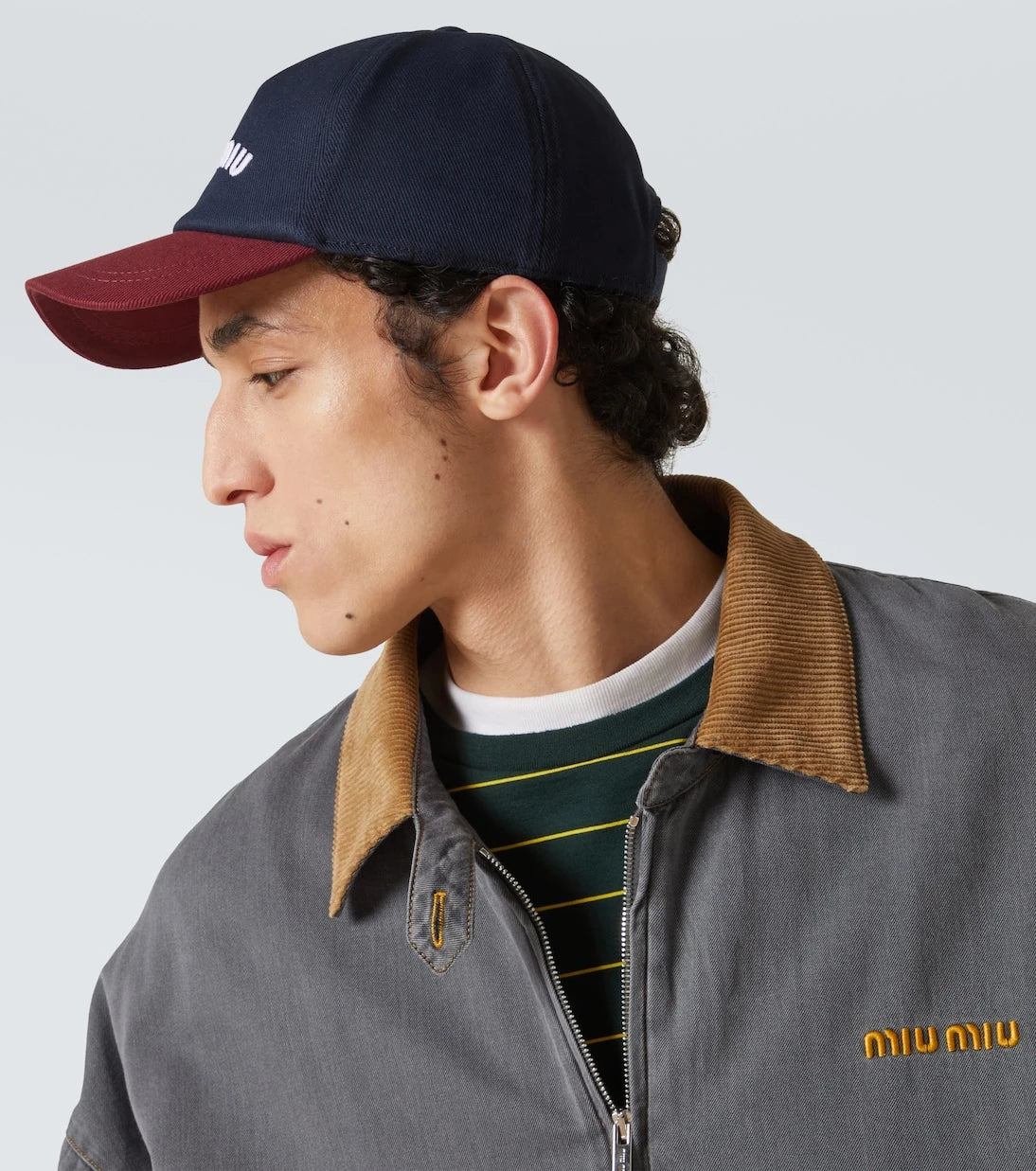 Miu Miu - Logo cotton drill baseball cap