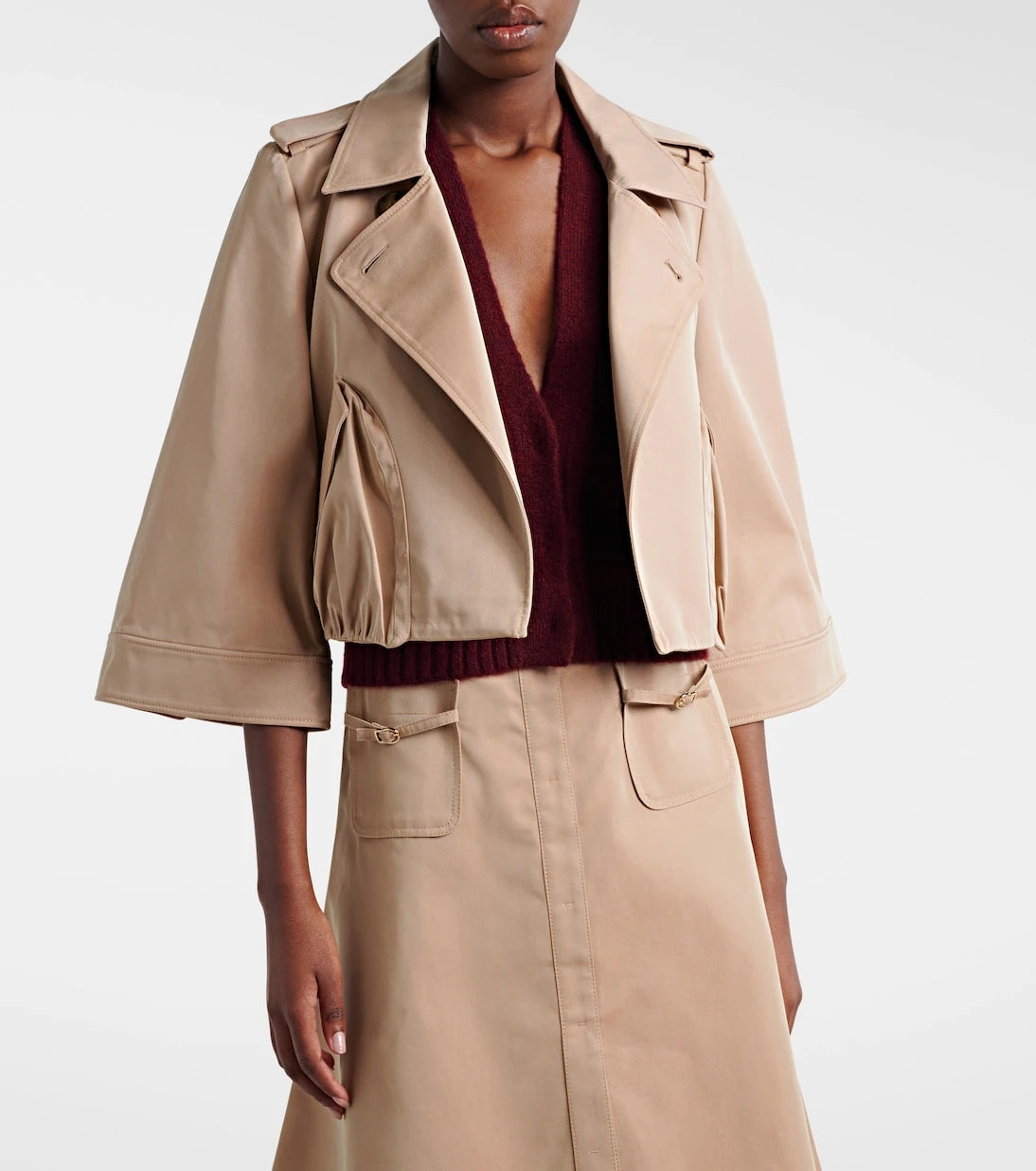 Dorothee Schumacher - Luxury Layer cropped cotton-blend jacket