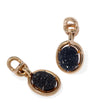 Yellow Gold and Drusy Black Onyx Mythology Earring Drops