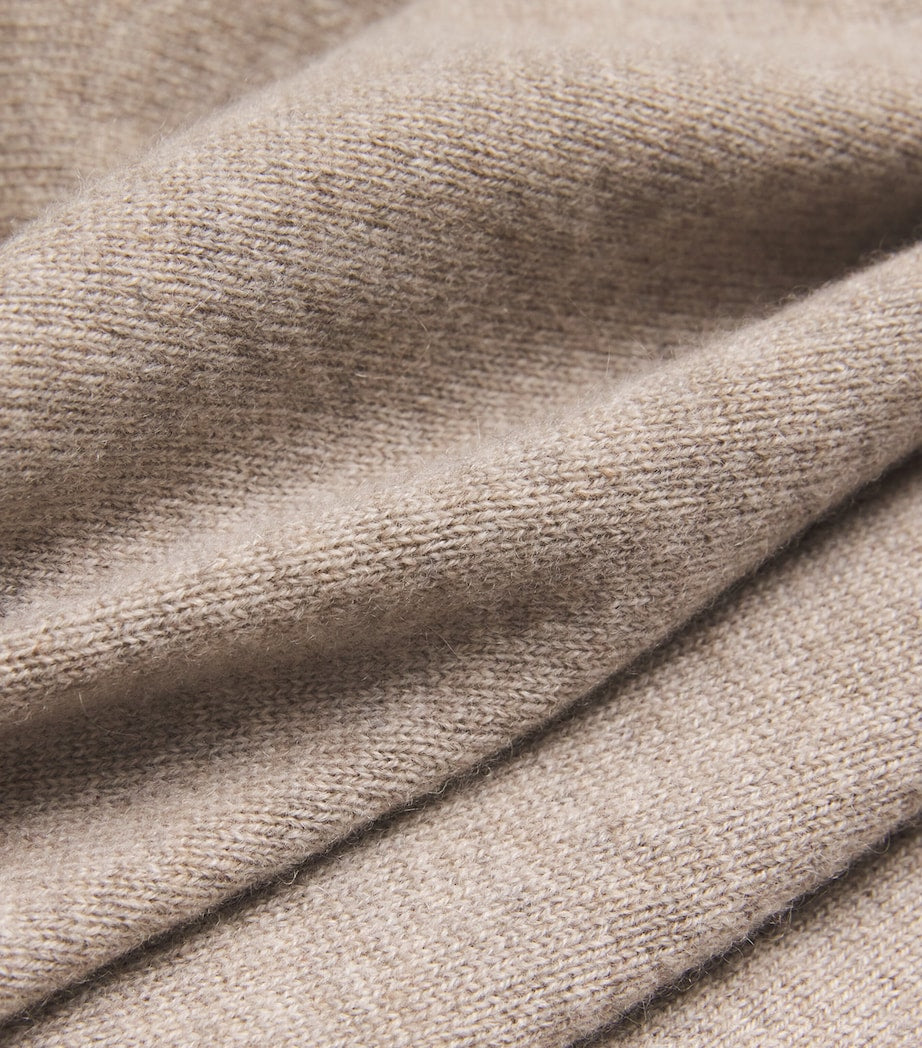 Soft Goat Beige Cashmere Sweater and Trouser Set