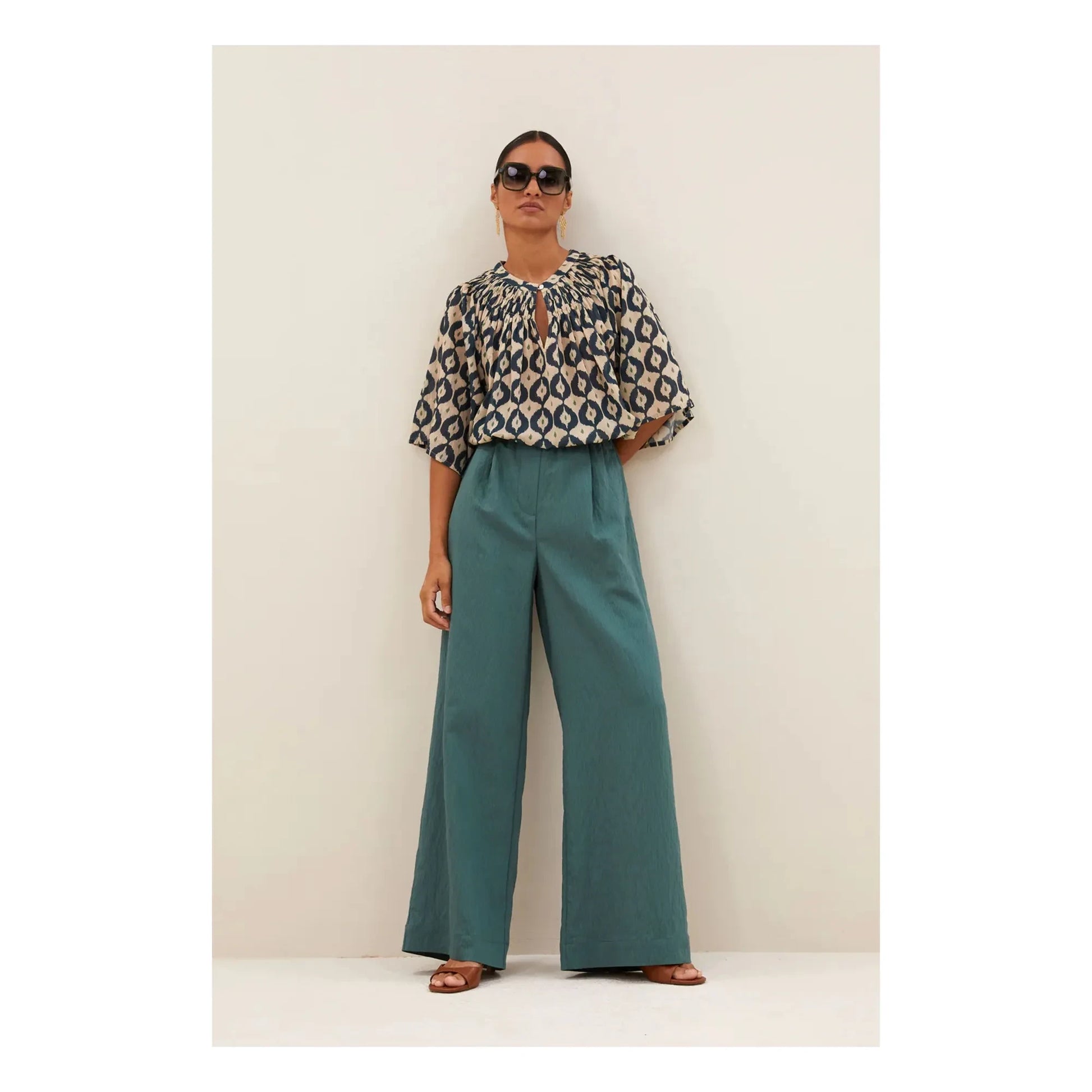 By Bar - Celin Striped Pants | Green
