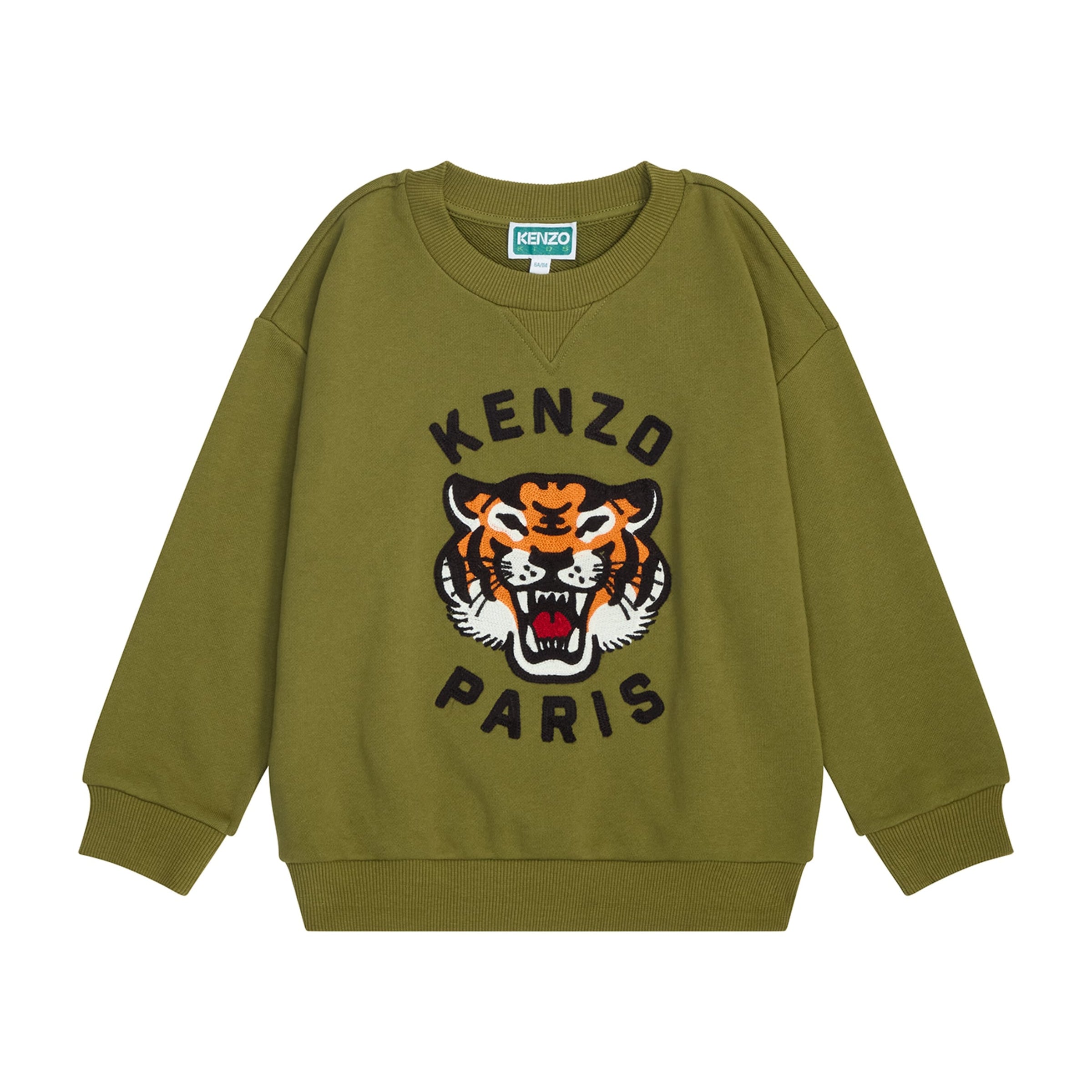Kenzo Kids Cotton Crochet-Tiger Sweatshirt (2-14 Years)