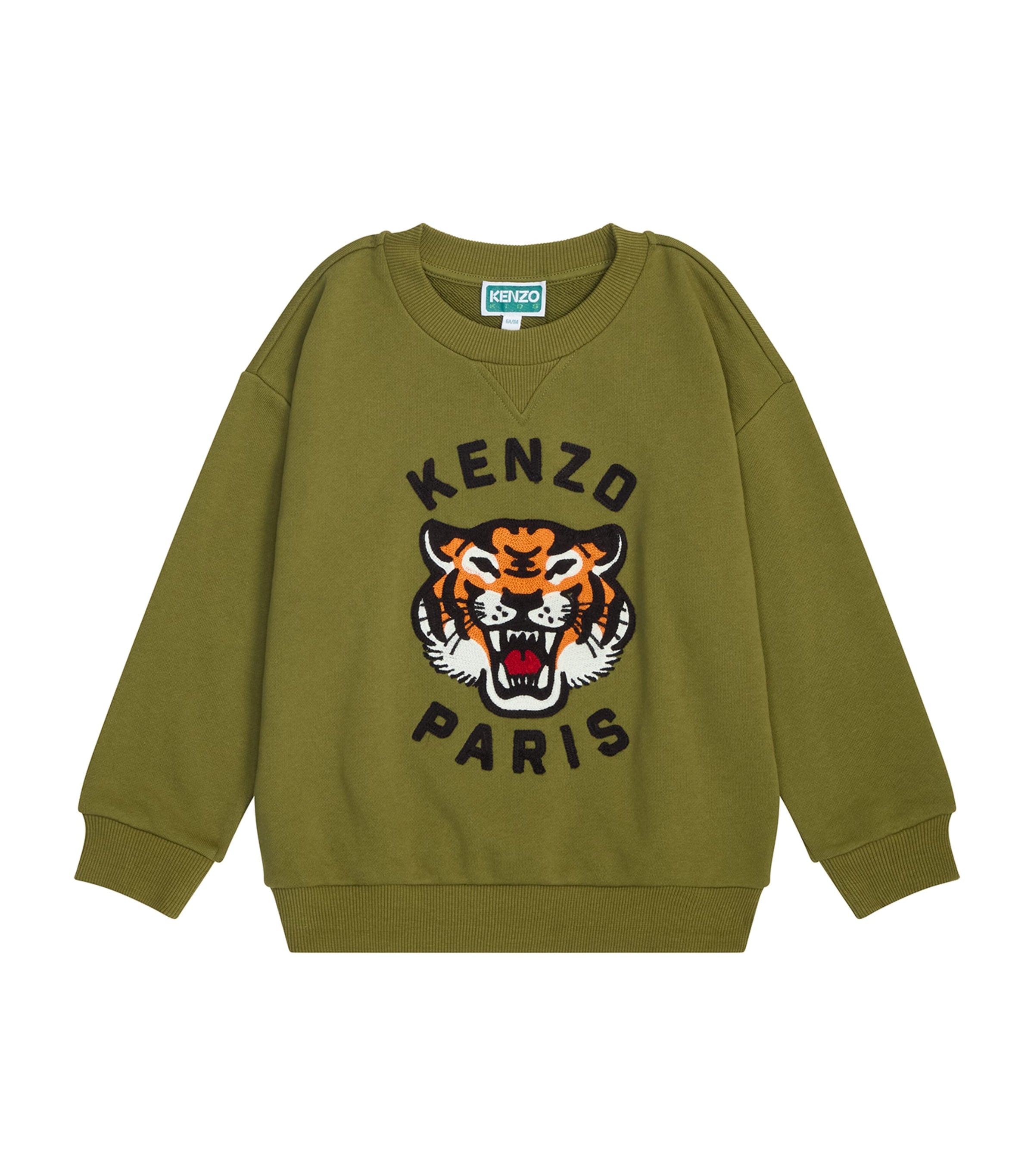 Kenzo Kids Cotton Crochet-Tiger Sweatshirt (2-14 Years)