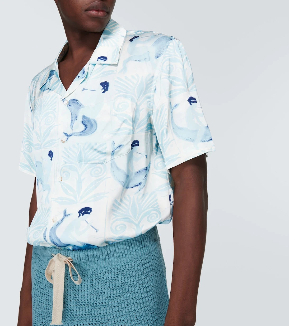Commas - Printed bowling shirt