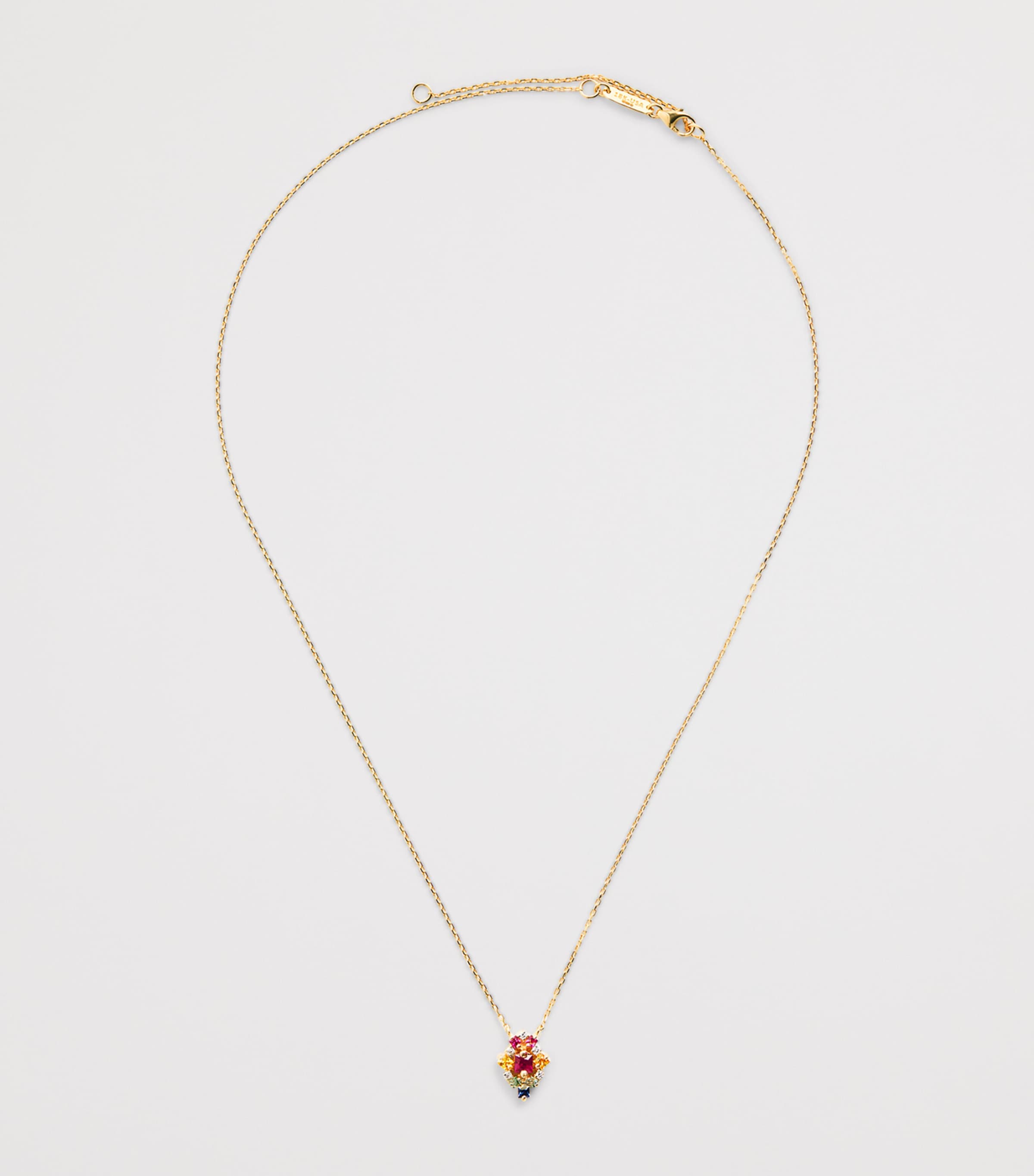 Yellow Gold, Diamond and Sapphire La Fantasie Necklace