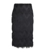 CAMILLA AND MARC Black Fringed Phoenix Midi Skirt