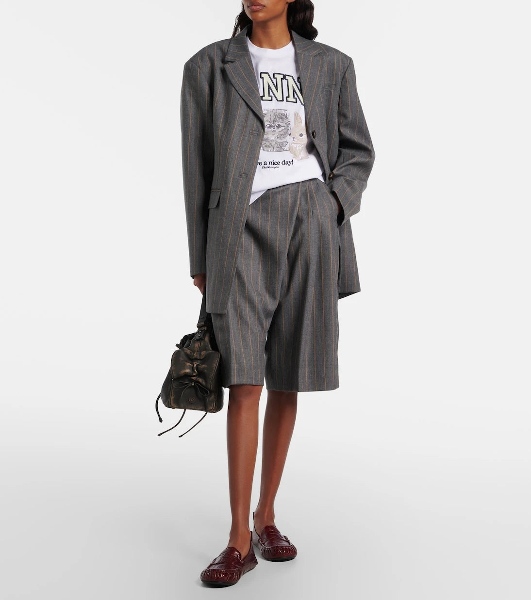 Ganni - Pinstripe blazer