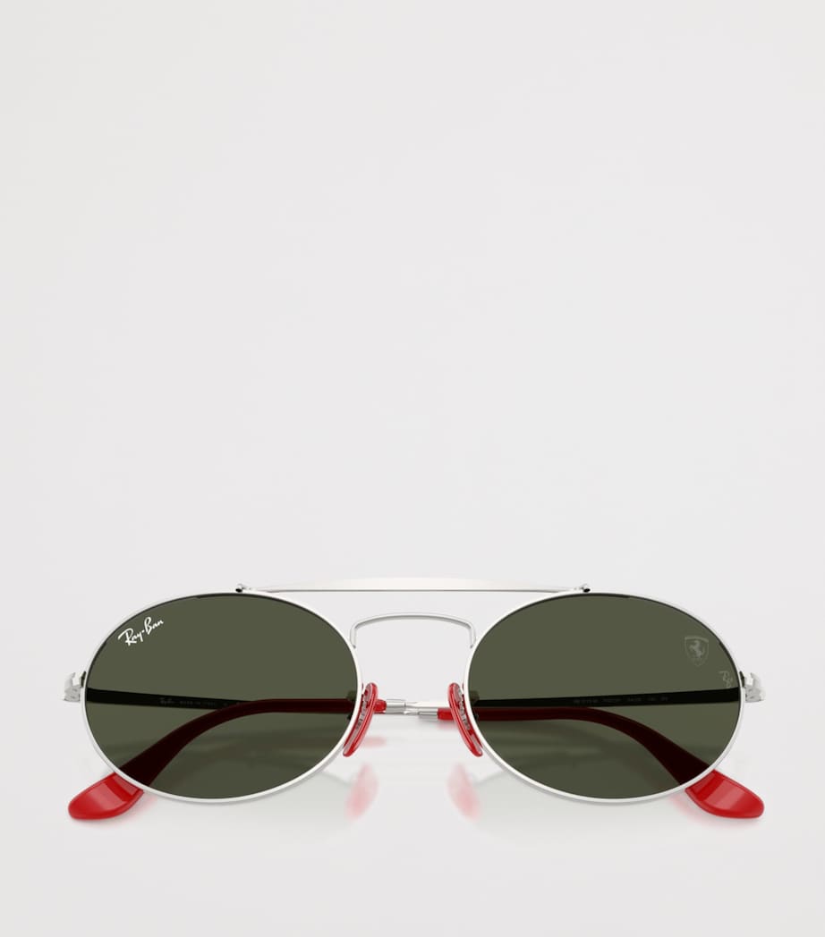 Ray-Ban Silver RB3775M Metal Oval Sunglasses
