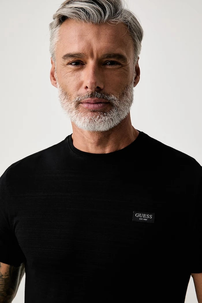 Guess pamuk ve elastanlı basic erkek tişört