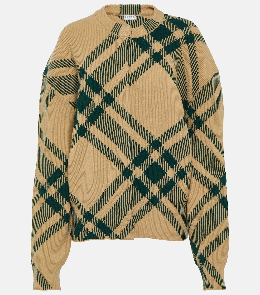 Burberry - كارديغان بربري من مزيج الصوف بنقشة المربعات