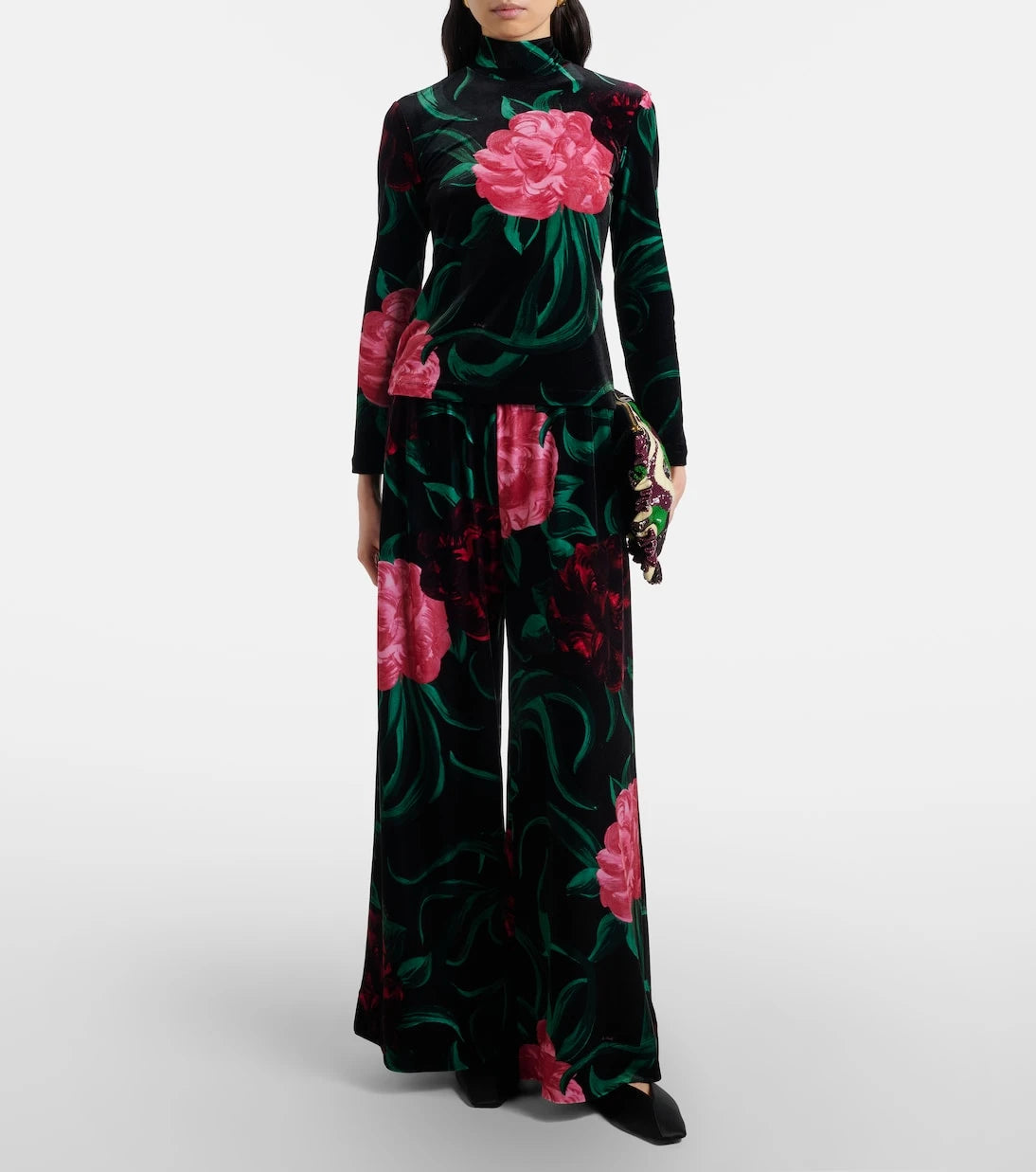 La DoubleJ - Floral turtleneck top
