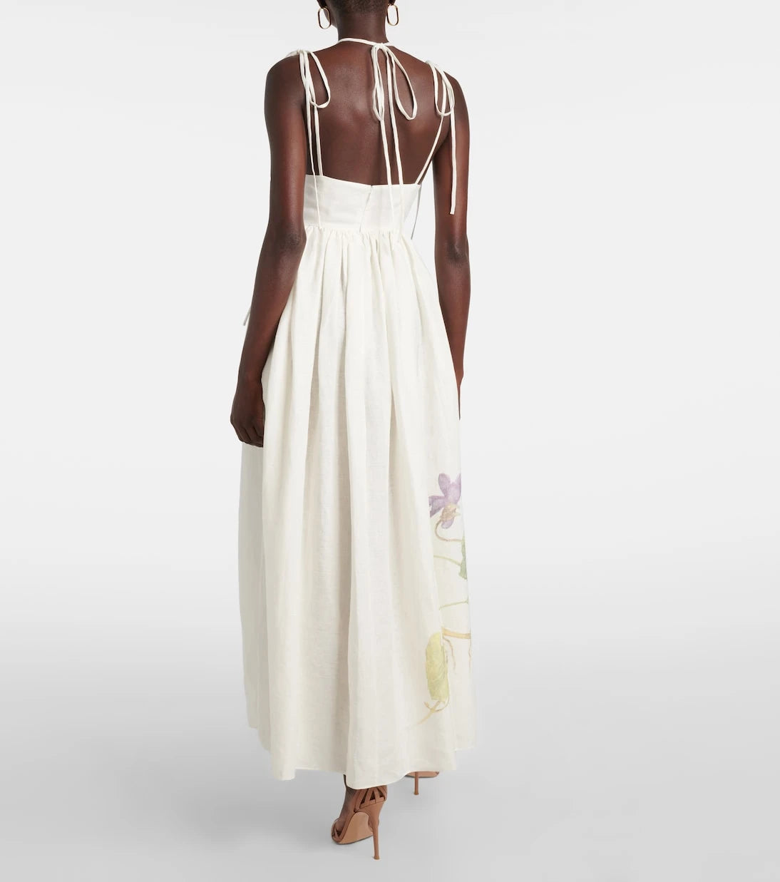 Erdem - Floral linen maxi dress