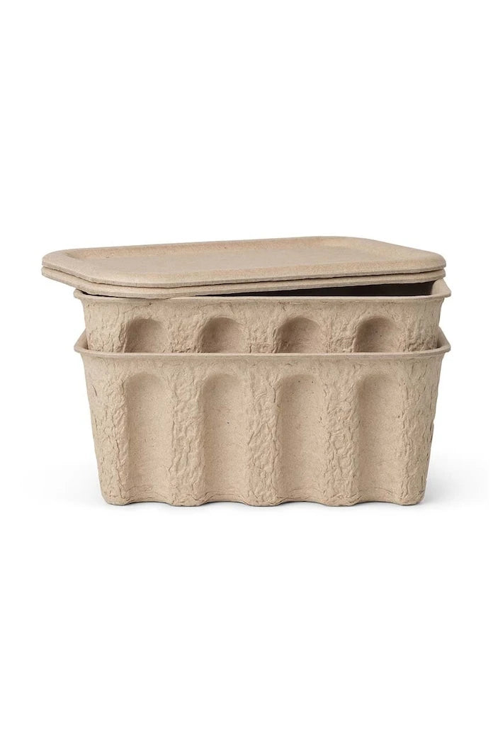 Кутия за съхранение ferm LIVING Paper Pulp Box (2 броя)