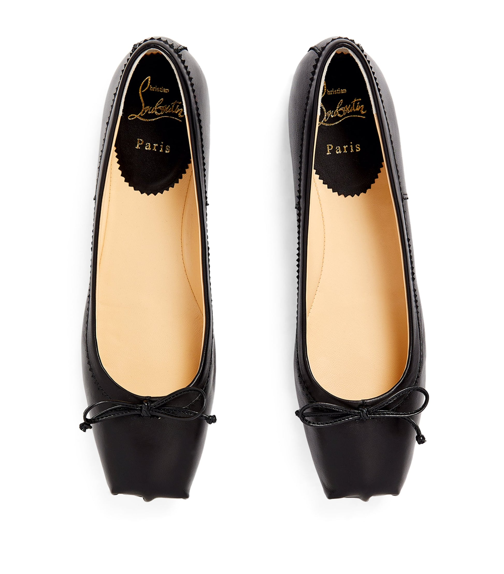 Christian Louboutin Black Mamadrague Leather Ballet Flats