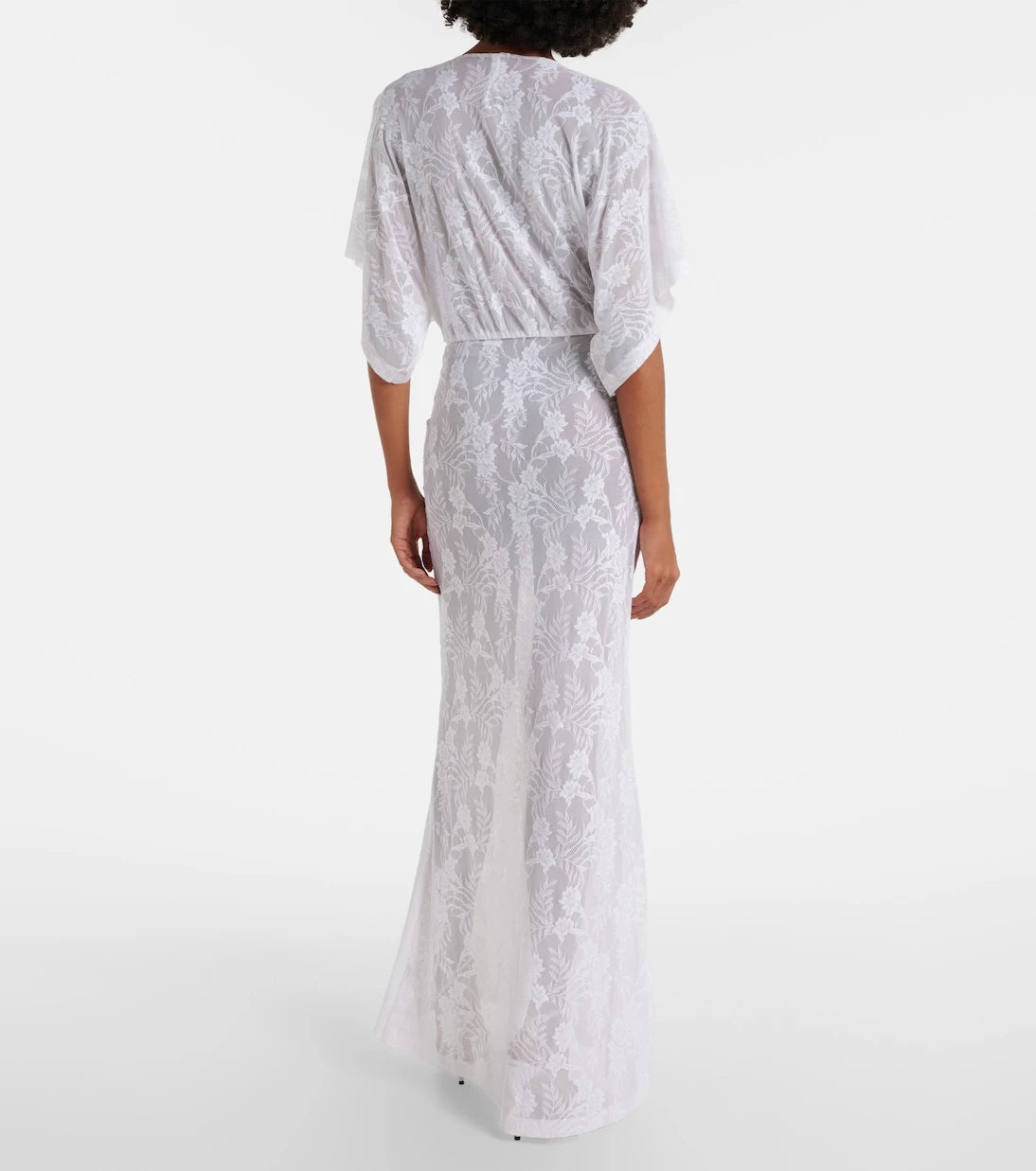 Norma Kamali - Obie semi-sheer lace gown