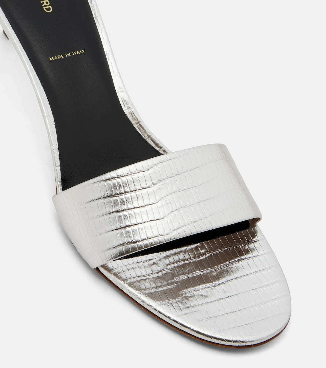 Tom Ford - 55 metallic leather mules