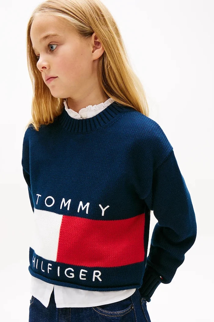 Детски памучен пуловер Tommy Hilfiger