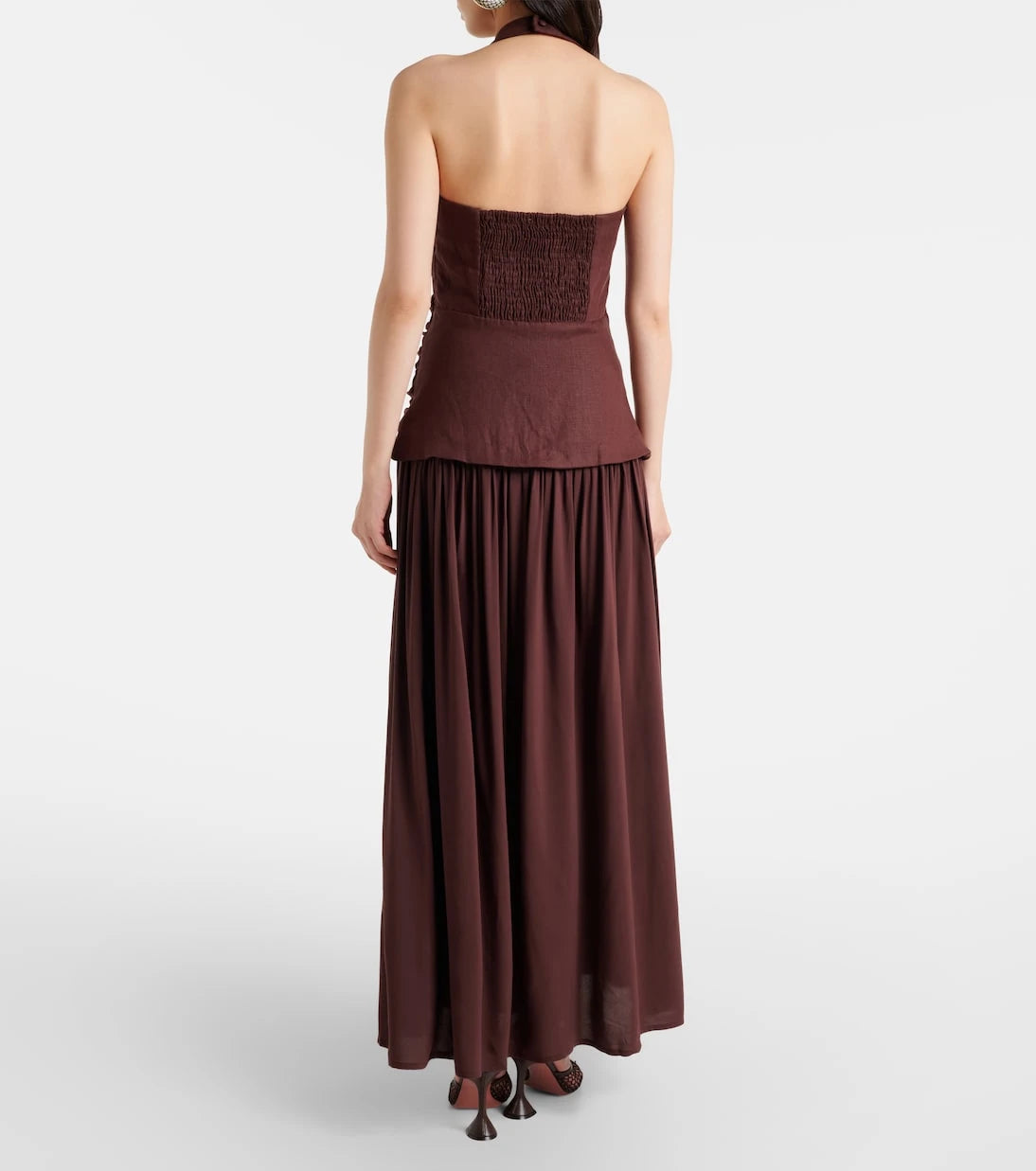 Faithfull - Tali halterneck linen maxi dress