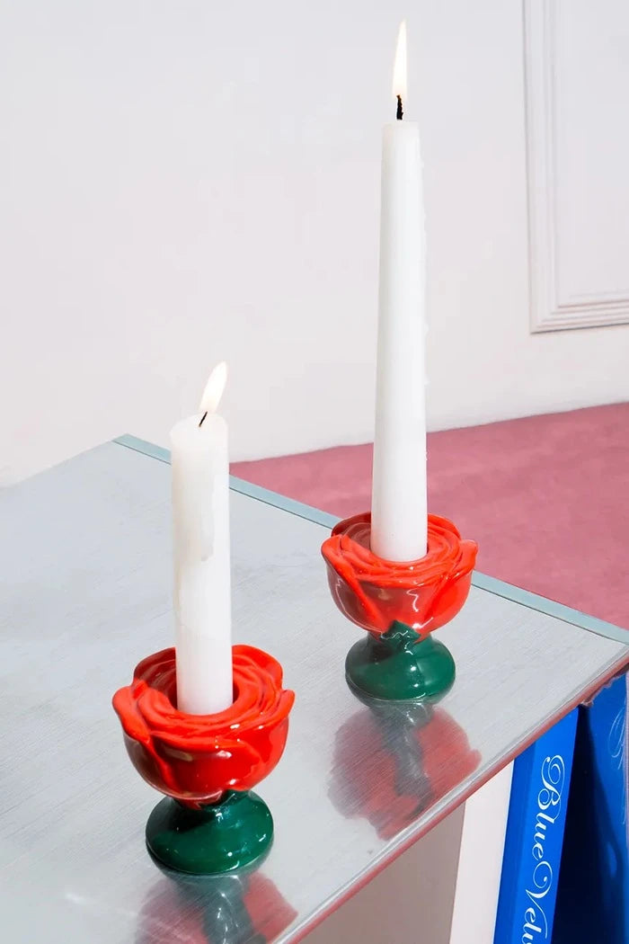 DOIY Seramik Dekoratif Şamdan 6,3 x 6,3 x 6 cm