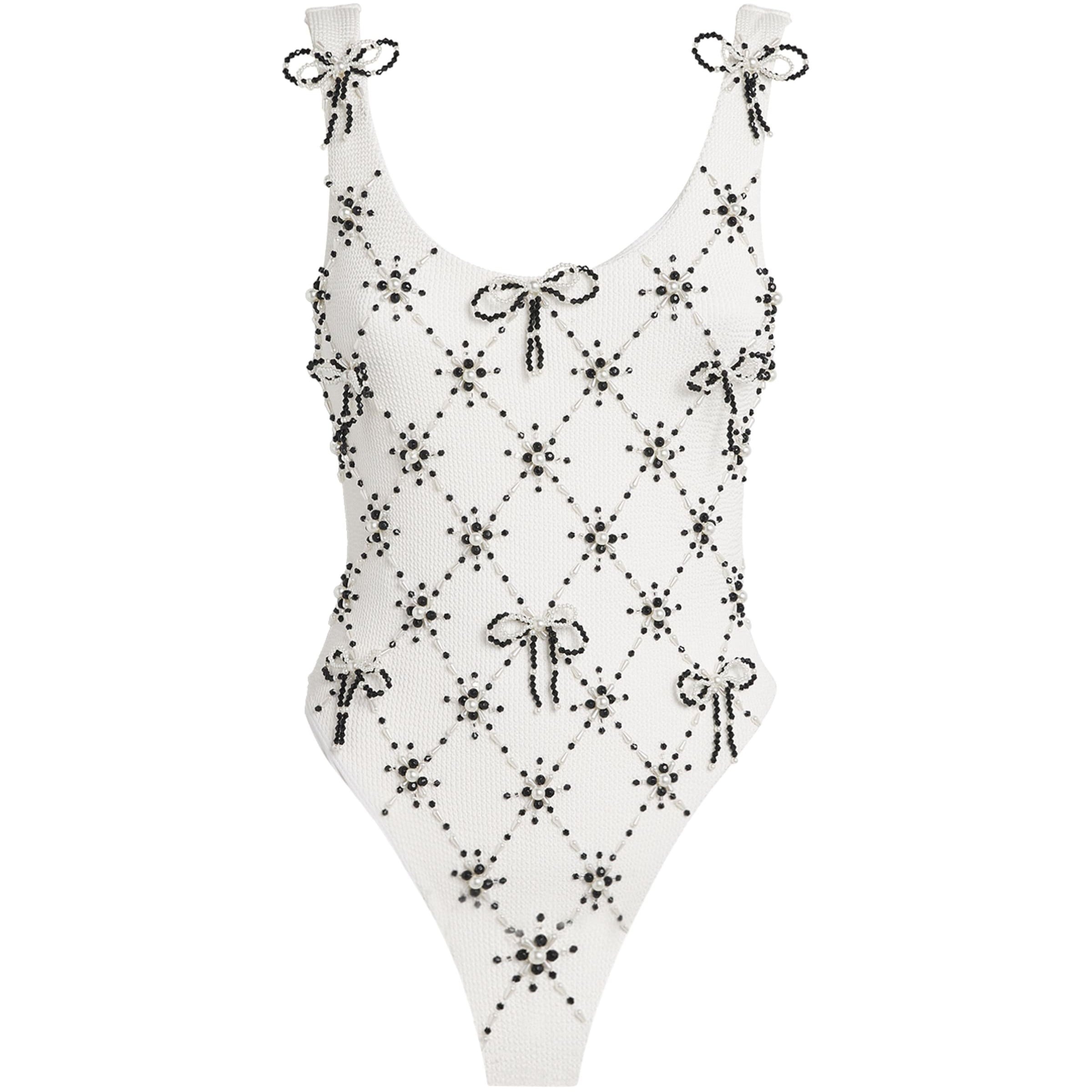 White Embellished Grace Bodysuit