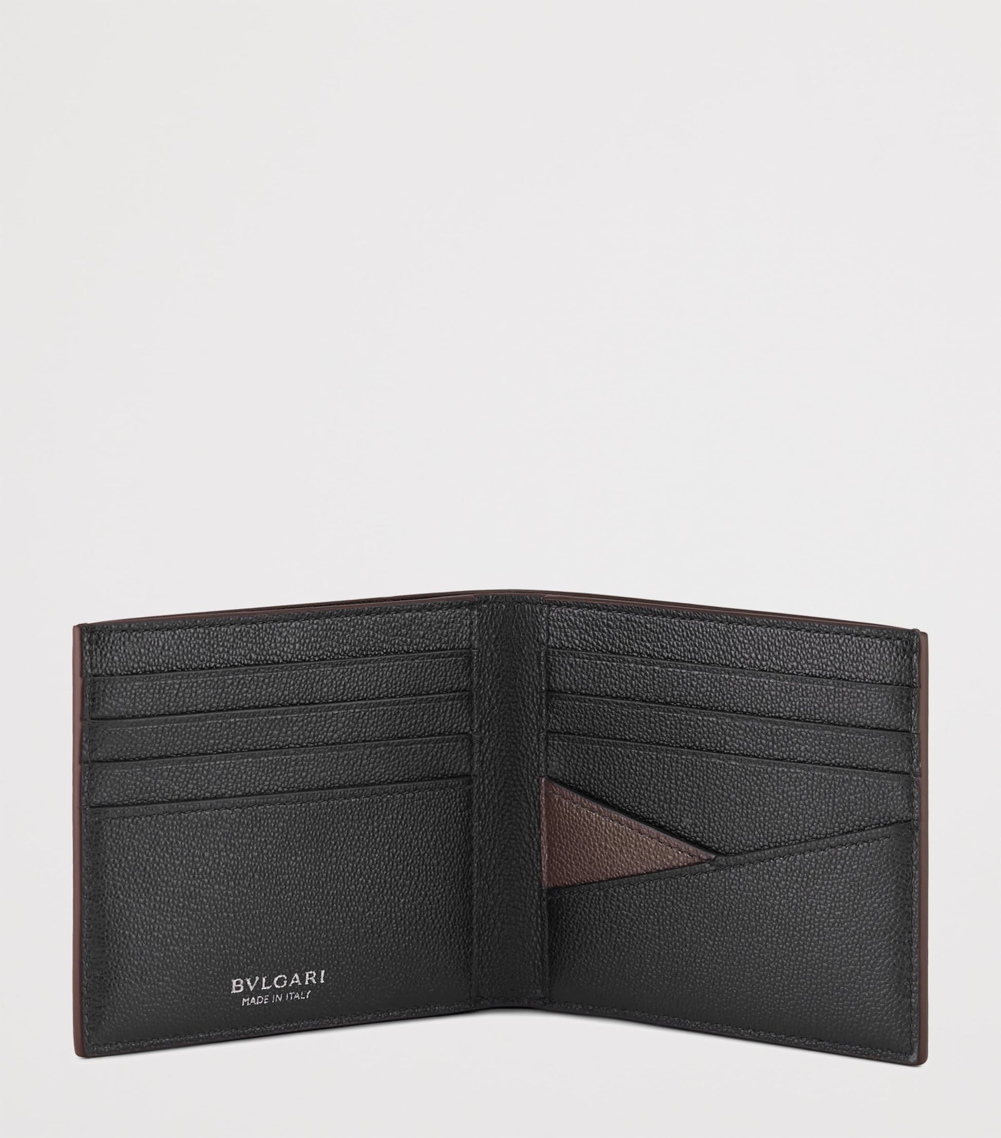 Brown Leather Bvlgari Bvlgari Man Hipster Wallet