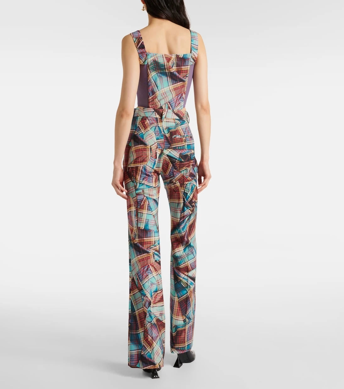 Vivienne Westwood - W Ray tartan virgin wool flared pants