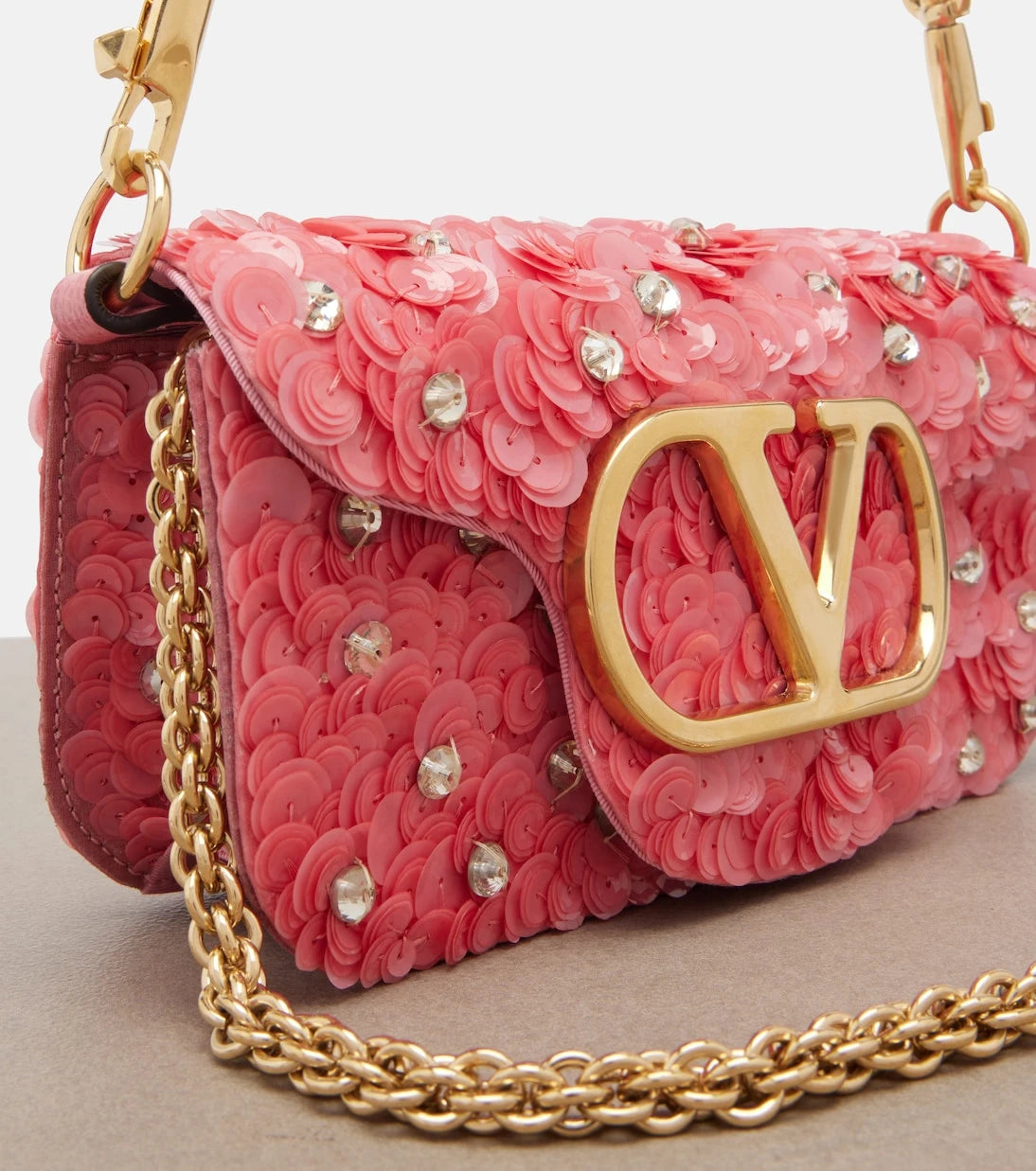 Valentino Garavani - Locò Small sequined shoulder bag