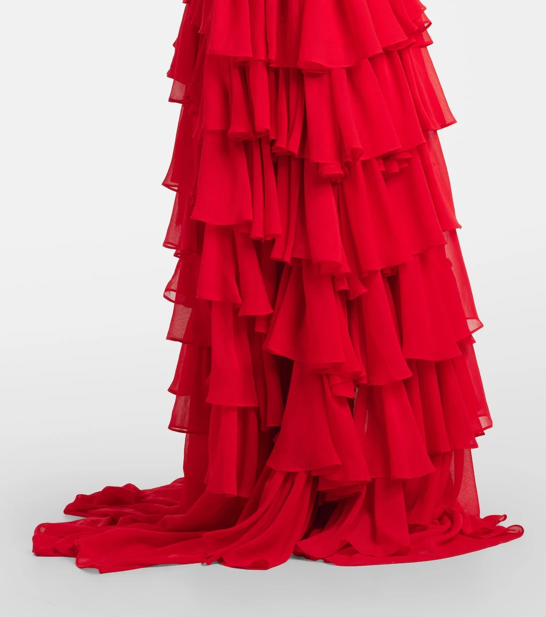 Xu Zhi - Tiered asymmetric maxi dress