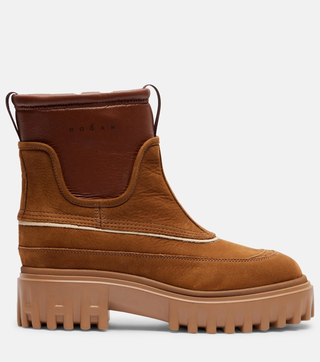 Hogan - Shearling-lined leather ankle boots